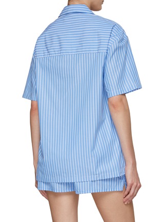 Back View - Click To Enlarge - HOMMEGIRLS - Striped Cotton Shirt