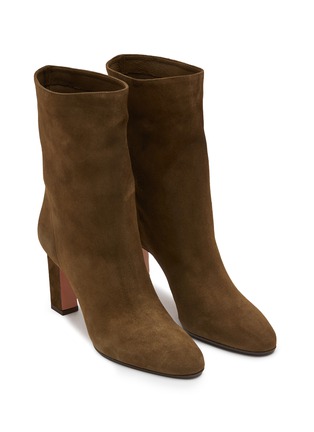 Detail View - Click To Enlarge - AQUAZZURA - Mazoni 85 Suede Boots