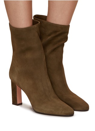 Figure View - Click To Enlarge - AQUAZZURA - Mazoni 85 Suede Boots