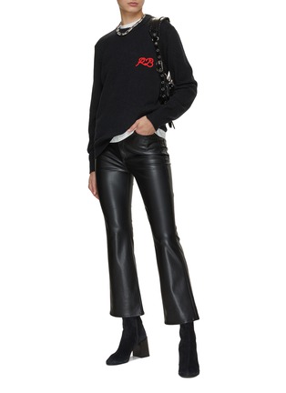 Figure View - Click To Enlarge - RAG & BONE - Casey Faux Leather Cropped Flared Pants