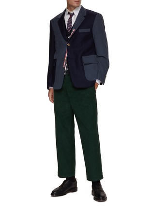 Figure View - Click To Enlarge - THOM BROWNE - Cropped Corduroy Pants