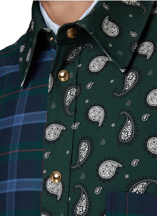  - THOM BROWNE - Oversized Paisley and Tartan Patchwork Shirt