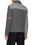 Back View - Click To Enlarge - THOM BROWNE - Ribbed Workman Cardigan