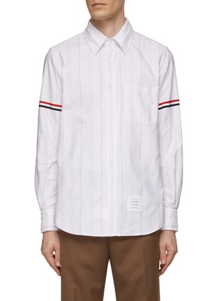 Main View - Click To Enlarge - THOM BROWNE - Armband Stripe Oxford Shirt