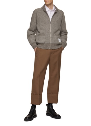 Figure View - Click To Enlarge - THOM BROWNE - Armband Stripe Oxford Shirt