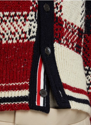  - THOM BROWNE - Donegal Wool Tartan Jacquard Cardigan
