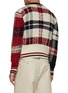 Back View - Click To Enlarge - THOM BROWNE - Donegal Wool Tartan Jacquard Cardigan