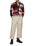 Figure View - Click To Enlarge - THOM BROWNE - Donegal Wool Tartan Jacquard Cardigan