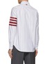 Back View - Click To Enlarge - THOM BROWNE - 4 Bar Paisley Motif Striped Shirt