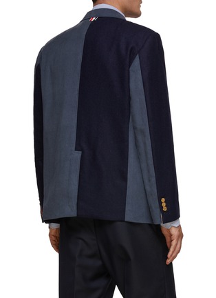 Back View - Click To Enlarge - THOM BROWNE - Fun-Mix Single Breasted Notch Lapel Wool Blazer