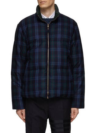 THOM BROWNE | Reversible Tartan Flannel Puffer Jacket