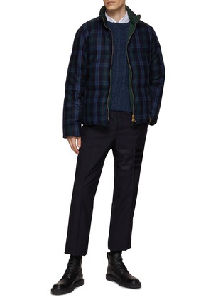 THOM BROWNE | Reversible Tartan Flannel Puffer Jacket