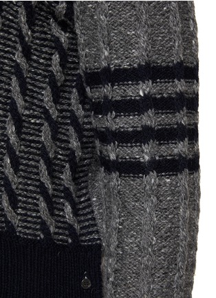  - THOM BROWNE - Donegal Wool Twist Cable Knit Cardigan