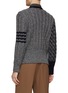 Back View - Click To Enlarge - THOM BROWNE - Donegal Wool Twist Cable Knit Cardigan