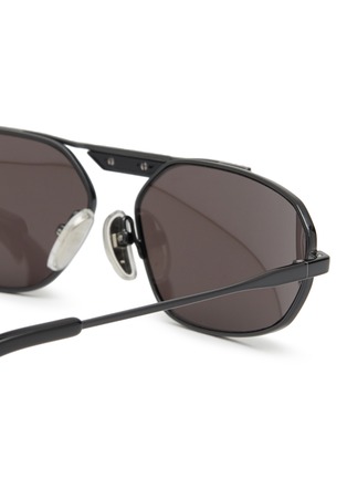 Detail View - Click To Enlarge - BALENCIAGA - Logo Metal Sunglasses