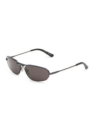 Main View - Click To Enlarge - BALENCIAGA - Logo Metal Sunglasses