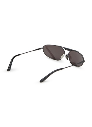 Figure View - Click To Enlarge - BALENCIAGA - Logo Metal Sunglasses