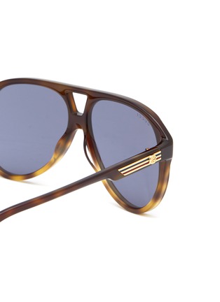 Detail View - Click To Enlarge - GUCCI - GG1286S Blue Lens Acetate Aviator Sunglasses