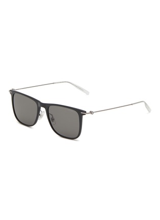 Main View - Click To Enlarge - MONTBLANC - MB0206O Acetate Metal Square Sunglasses