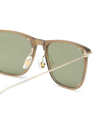 Detail View - Click To Enlarge - MONTBLANC - MB0206O Acetate Metal Square Sunglasses