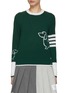 Main View - Click To Enlarge - THOM BROWNE  - Hector Intarsia Wool Sweater