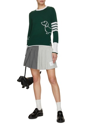 Figure View - Click To Enlarge - THOM BROWNE  - Hector Intarsia Wool Sweater