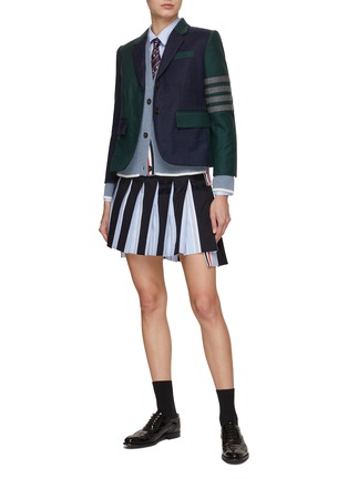 Figure View - Click To Enlarge - THOM BROWNE - 4 Bar Funmix Blazer