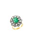 Main View - Click To Enlarge - AMRAPALI LONDON - Panna Diamond Emerald 18K Gold Silver Ring