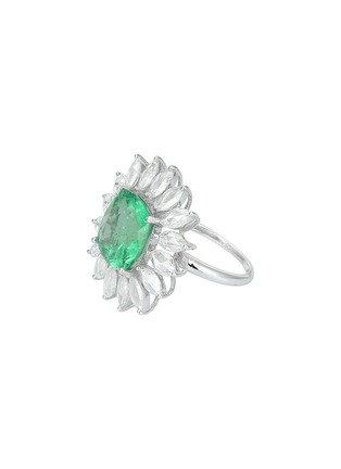 Detail View - Click To Enlarge - AMRAPALI LONDON - Panna 18K White Gold Diamond Emerald Ring
