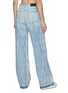 Back View - Click To Enlarge - AMIRI - Jacquard High Rise Wide Leg Jeans