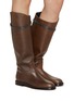 Figure View - Click To Enlarge - BRUNELLO CUCINELLI - Monili Embellished Leather Riding Boots