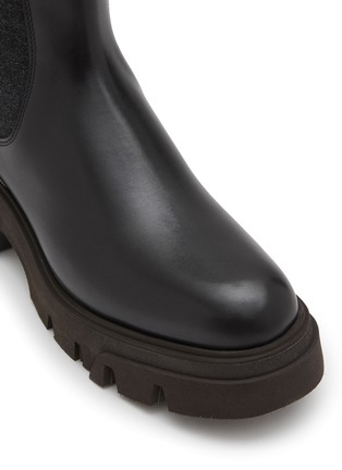 Detail View - Click To Enlarge - BRUNELLO CUCINELLI - Monili Embellished Leather Boots
