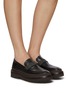 Figure View - Click To Enlarge - BRUNELLO CUCINELLI - Monili Band Lug Sole Leather Loafers
