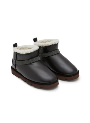 Detail View - Click To Enlarge - BRUNELLO CUCINELLI - Monili Band Leather Boots