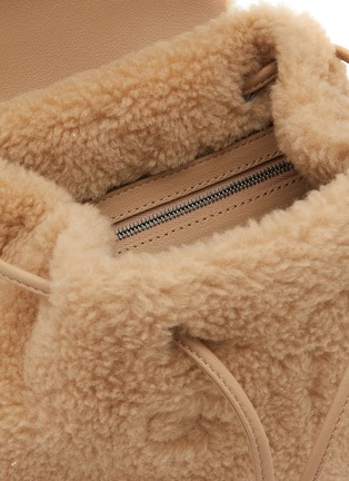 Detail View - Click To Enlarge - BRUNELLO CUCINELLI - Shearling Backpack