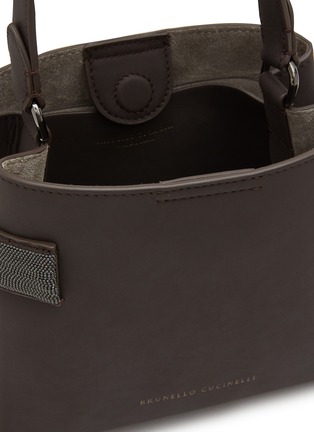 Detail View - Click To Enlarge - BRUNELLO CUCINELLI - Monili Embellished Leather Tote Bag