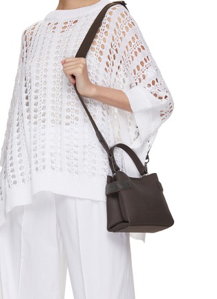 Front View - Click To Enlarge - BRUNELLO CUCINELLI - Monili Embellished Leather Tote Bag