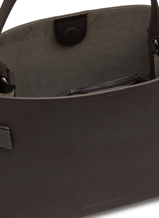 Detail View - Click To Enlarge - BRUNELLO CUCINELLI - Monili Embellished Leather Tote Bag
