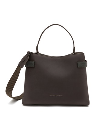 Main View - Click To Enlarge - BRUNELLO CUCINELLI - Monili Embellished Leather Tote Bag