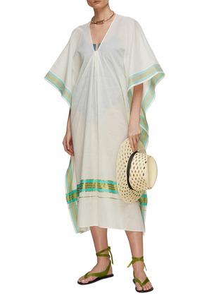 Figure View - Click To Enlarge - TWO NEW YORK - V-Neck Long Kaftan