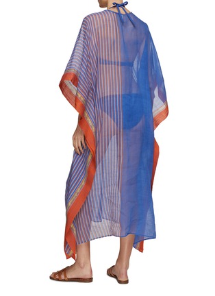 Back View - Click To Enlarge - TWO NEW YORK - Striped V-Neck Long Kaftan