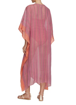 Back View - Click To Enlarge - TWO NEW YORK - Striped V-Neck Long Kaftan