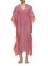 Main View - Click To Enlarge - TWO NEW YORK - Striped V-Neck Long Kaftan
