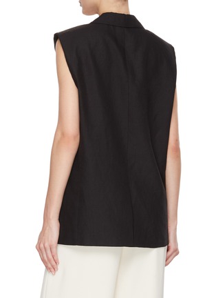 Back View - Click To Enlarge - THEORY - Oversized Linen Vest
