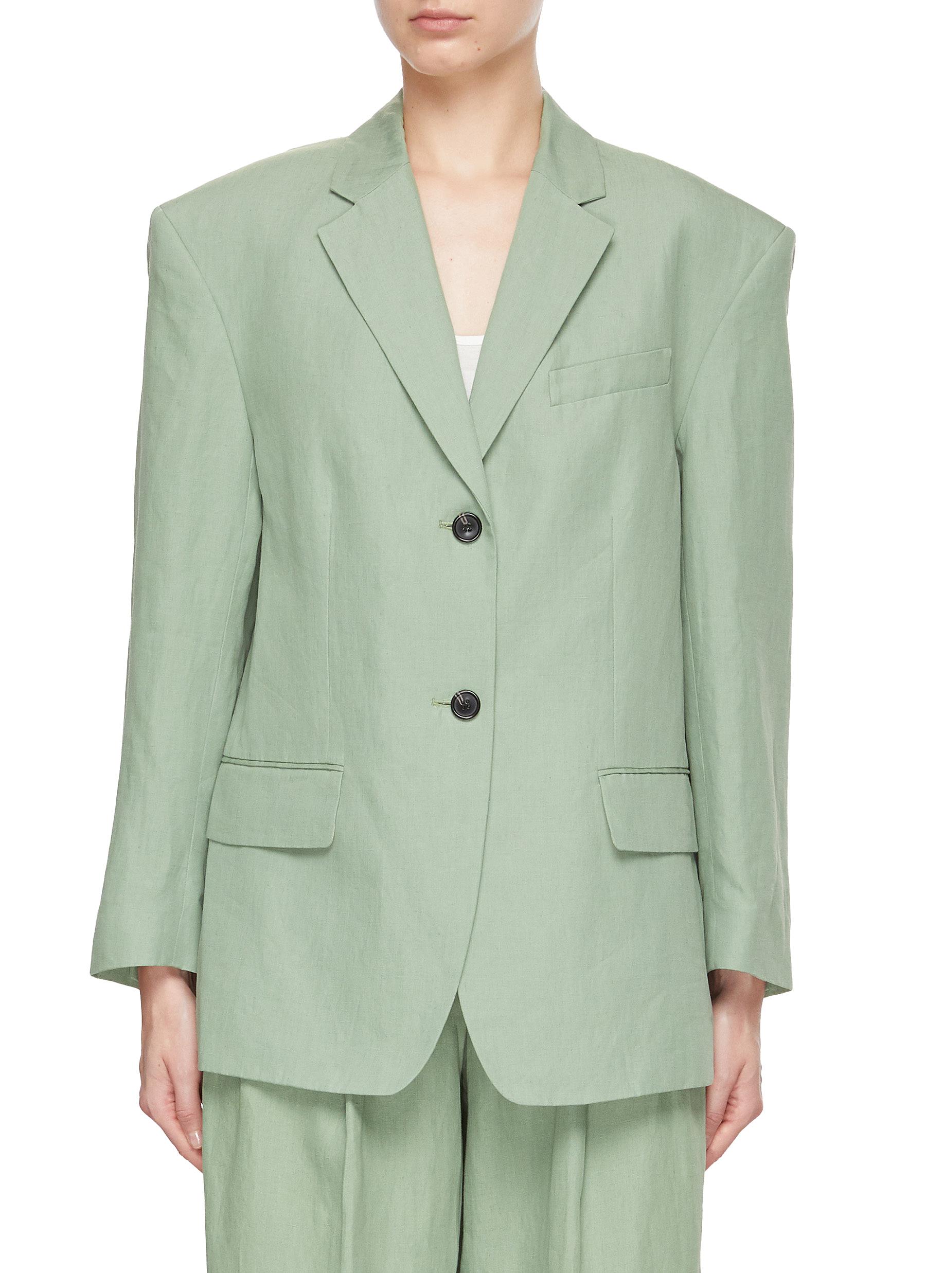 THEORY Exaggerated Shoulder Blazer Women Lane Crawford