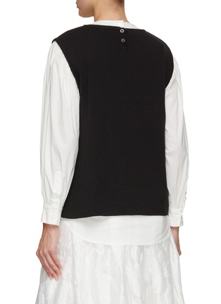 Back View - Click To Enlarge - EUNOIA - Charming Blouse With Vest
