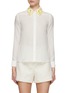 Main View - Click To Enlarge - ALICE & OLIVIA - Willa Daisy Embellished Silk Shirt