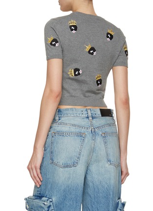 Back View - Click To Enlarge - ALICE & OLIVIA - Ciara Stace Face Knit Top