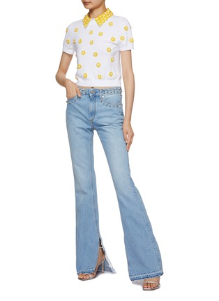 Figure View - Click To Enlarge - ALICE & OLIVIA - Ciara Daisy Beaded Embellishment Top
