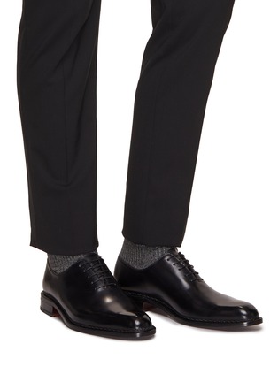 Figure View - Click To Enlarge - TESTONI - 10-Eyelet Leather Oxford Shoes